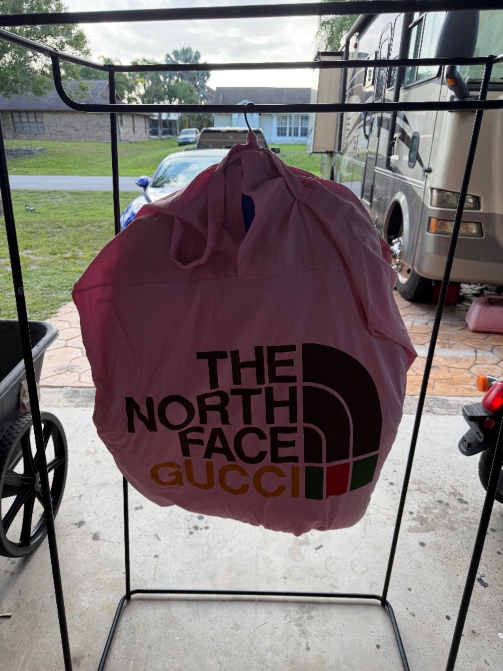 Gucci x The North Face Down Coat Blue/Orange